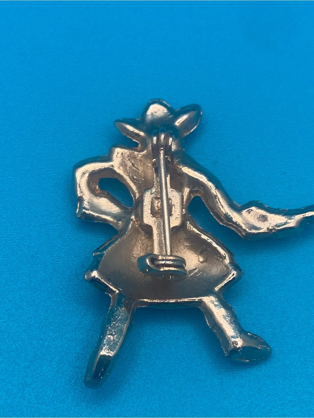 Vintage Western Cowgirl Figural Brooch - Picture 5 of 5